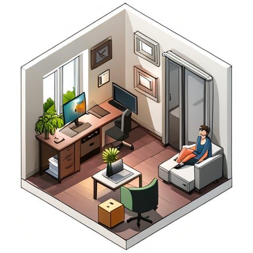 Isometric Comic Book Store in Pixel Art Style