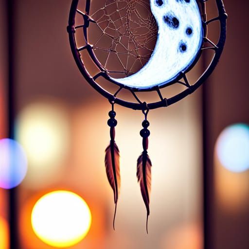 Dream Catcher with Moon and Stars