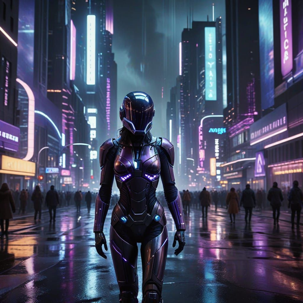 Futuristic Cityscape with Cinematic Lighting in 8K