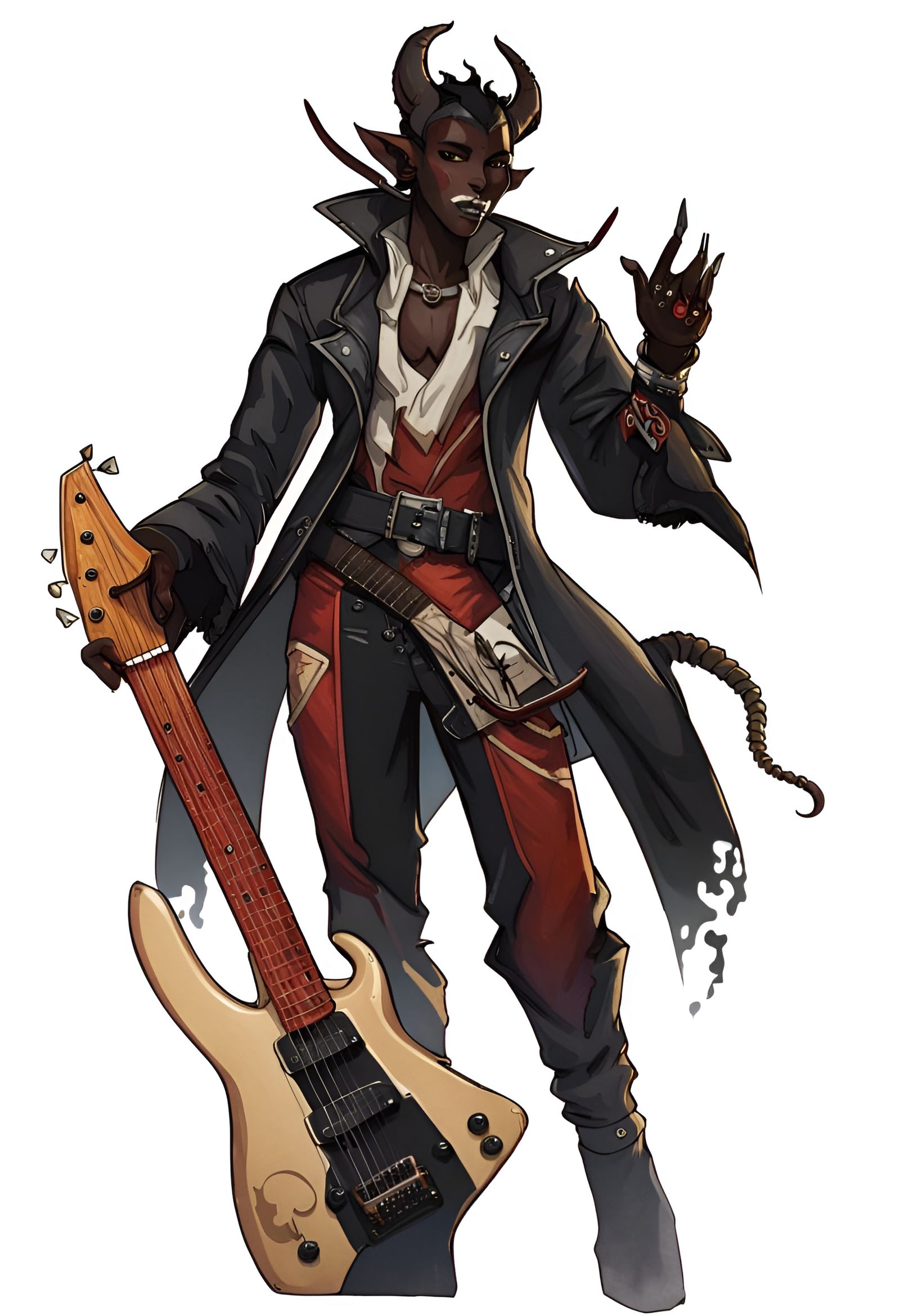 Tiefling Bard with Guitar