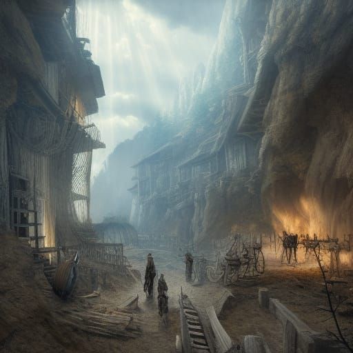 Western Skeleton Smithing: Epic Digital Matte Painting