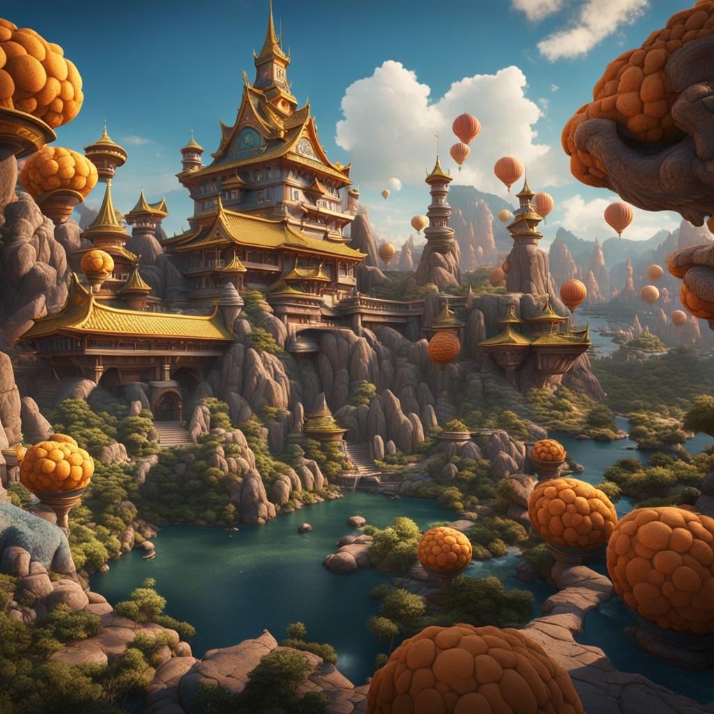 Dragonball Characters Visit Disneyland: Detailed Matte Paint...