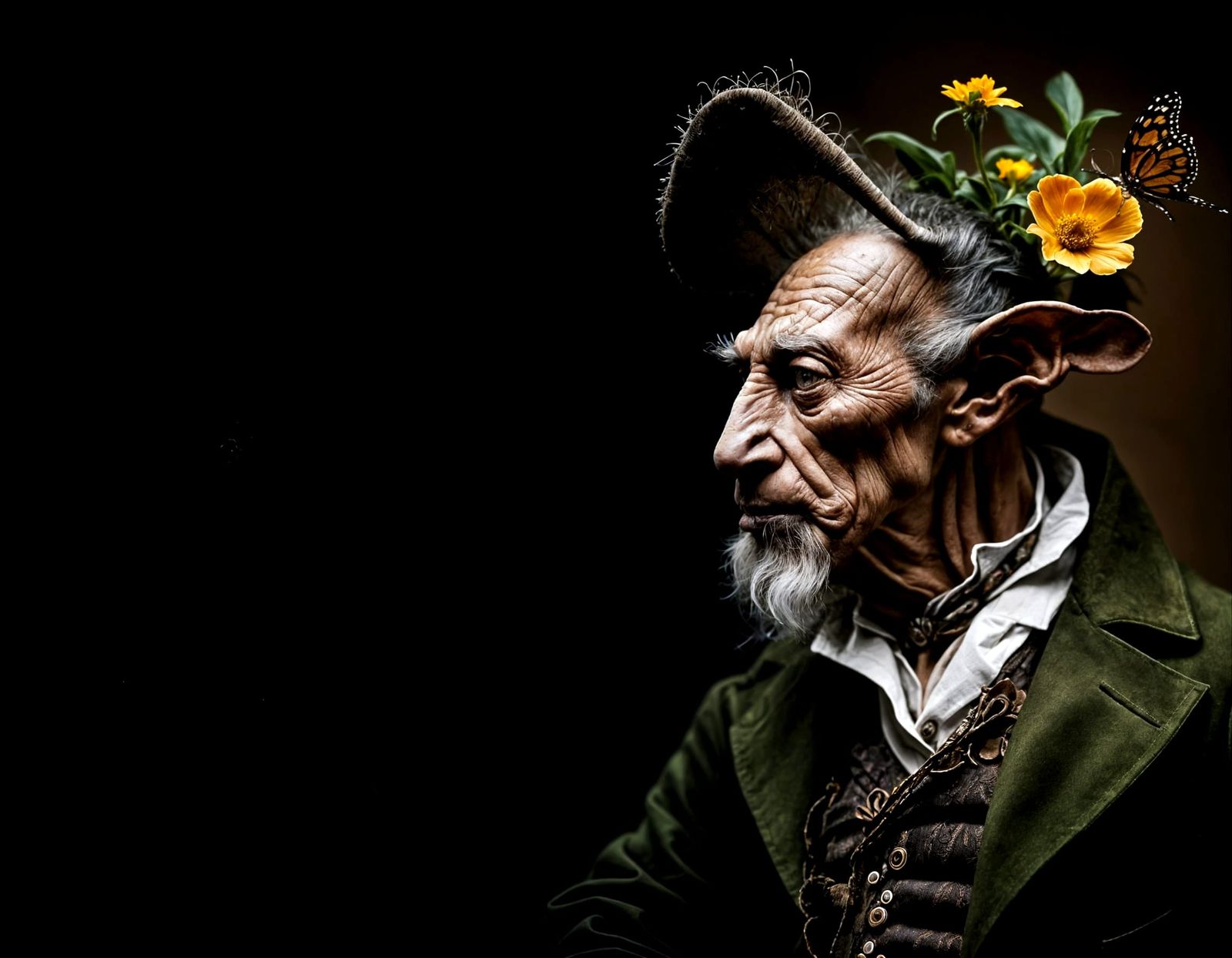 Surreal Restaurant Scene with Elegant Aliens