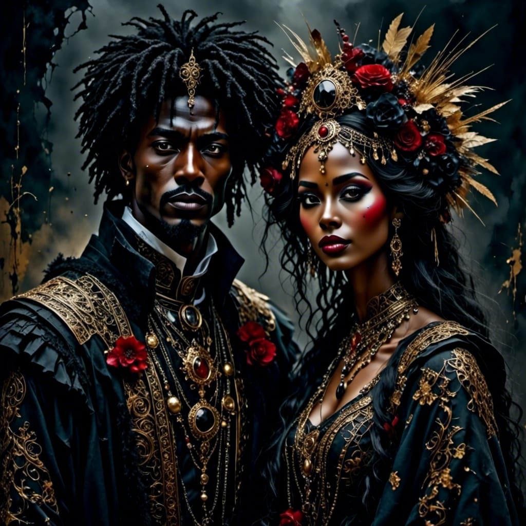 Surreal Portrait of a Beautiful Couple