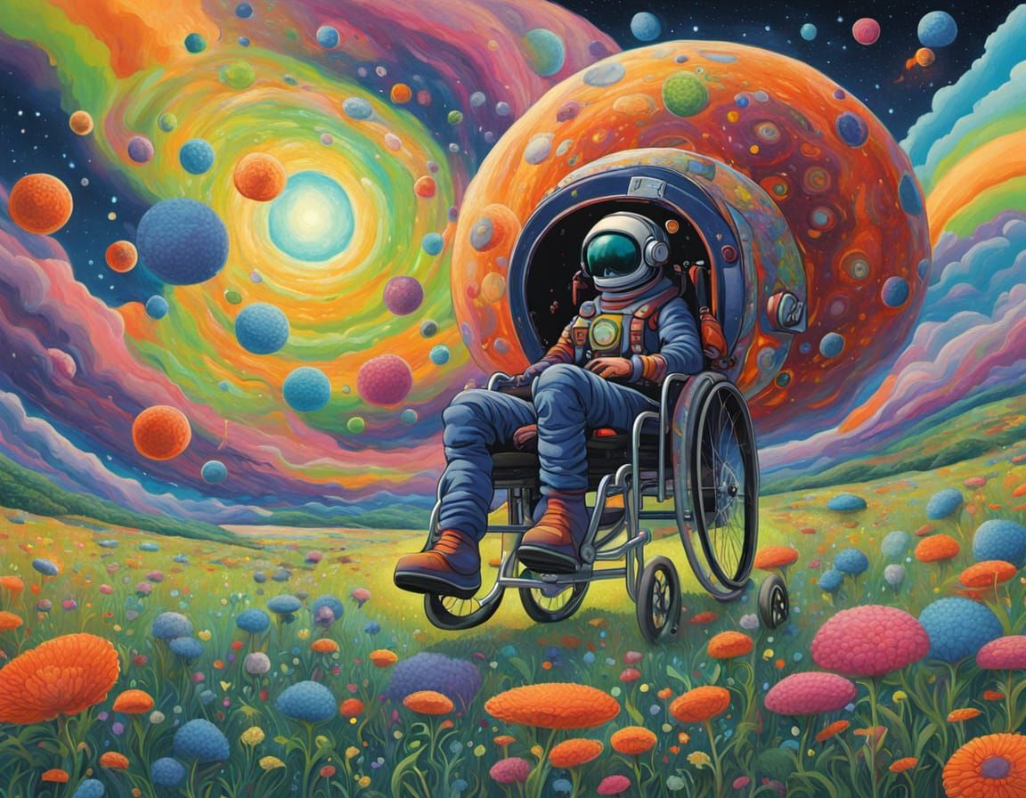 Psychedelic Astronaut in Poppy Field