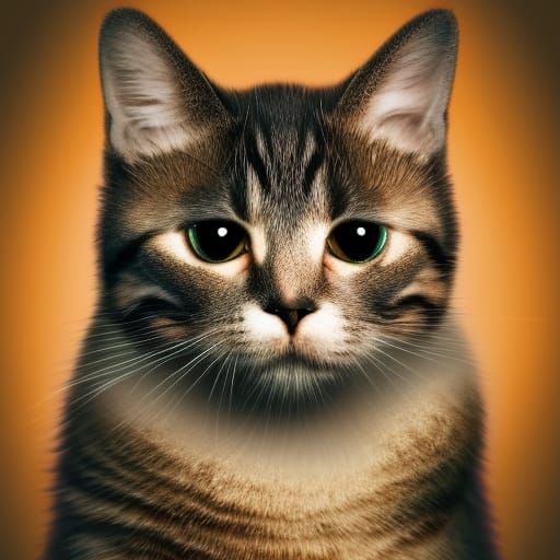Hyperrealistic Cat in Colorful Splash Art Style