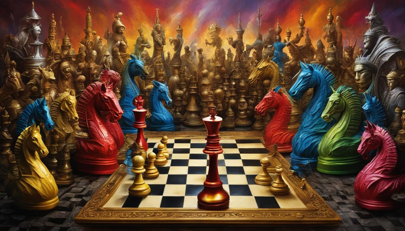 Surreal Chess Fight by Bordalo and Hattori: Action Figures