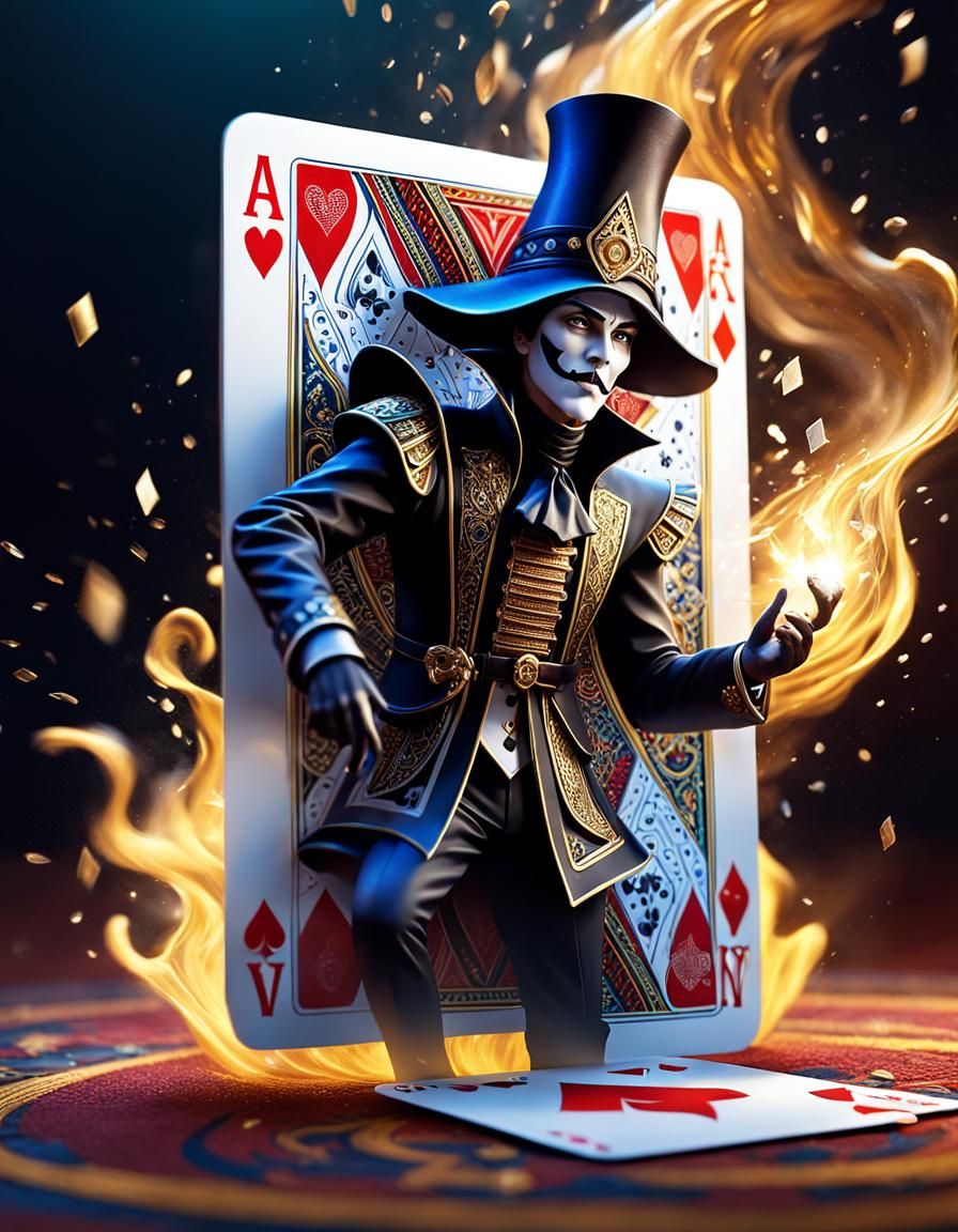 Queen of Spades 3D Card Magic