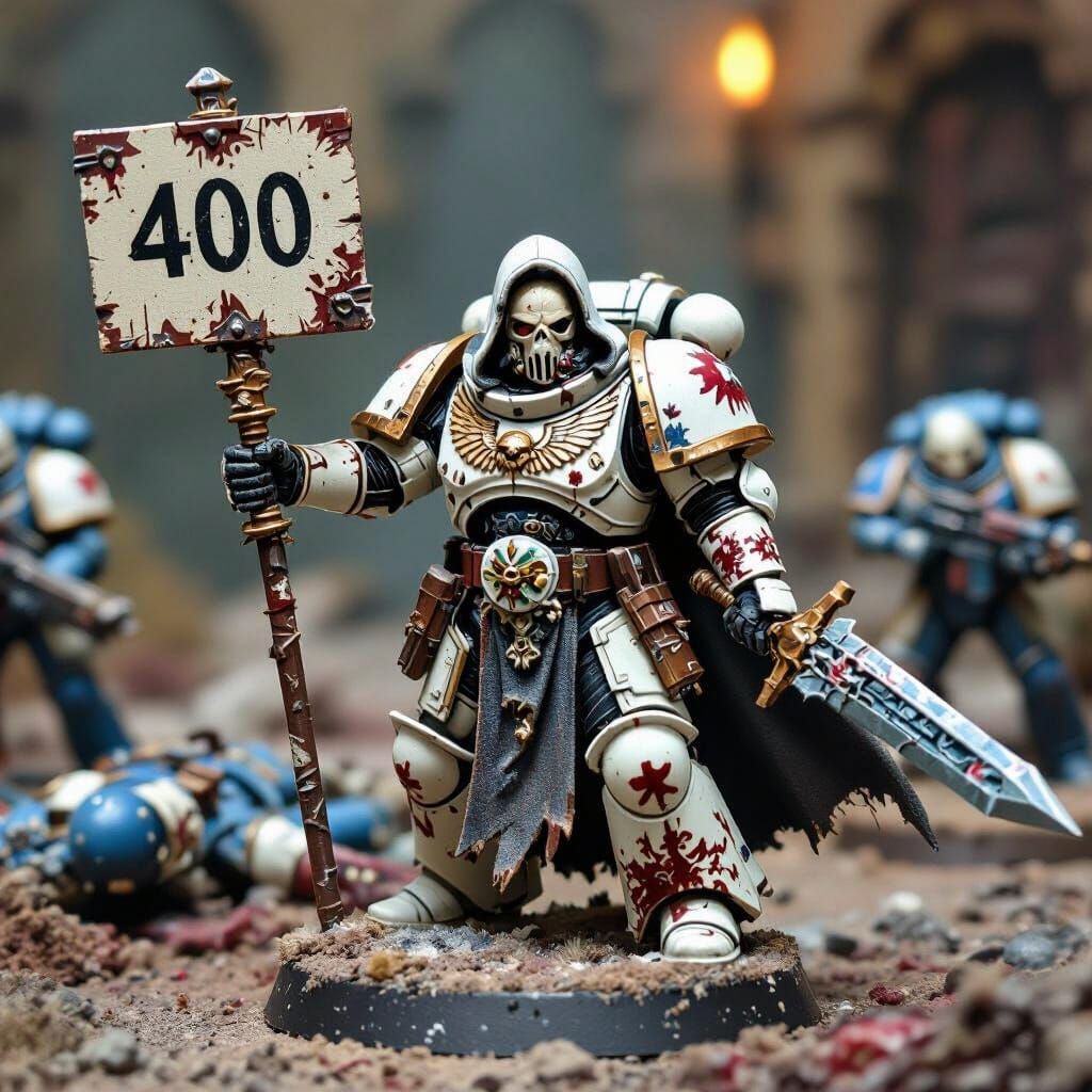 Warhammer 40k Plague Marine on Battlefield