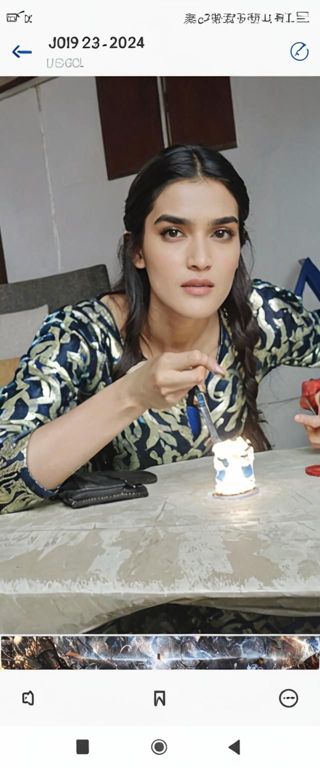 Woman with Flaming Sword and Glowing Hair