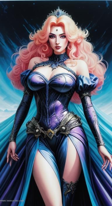 Princess Peach. Hyper-quality HDR photo-quality. Amazing hair and impressive makeup.Adults art. Hyper quality: Detailed,...