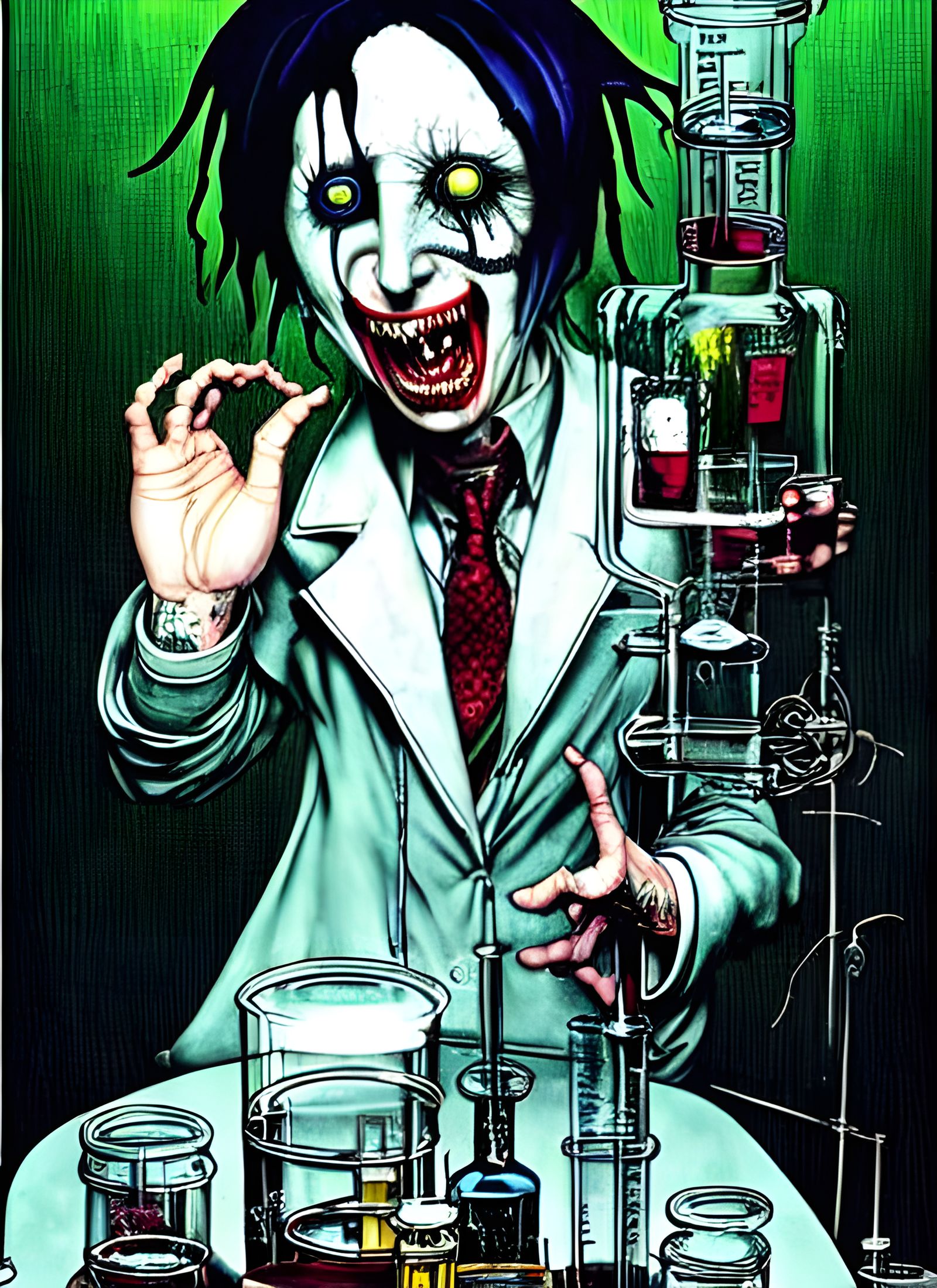 Chibi Mad Scientist in a Sinister Laboratory