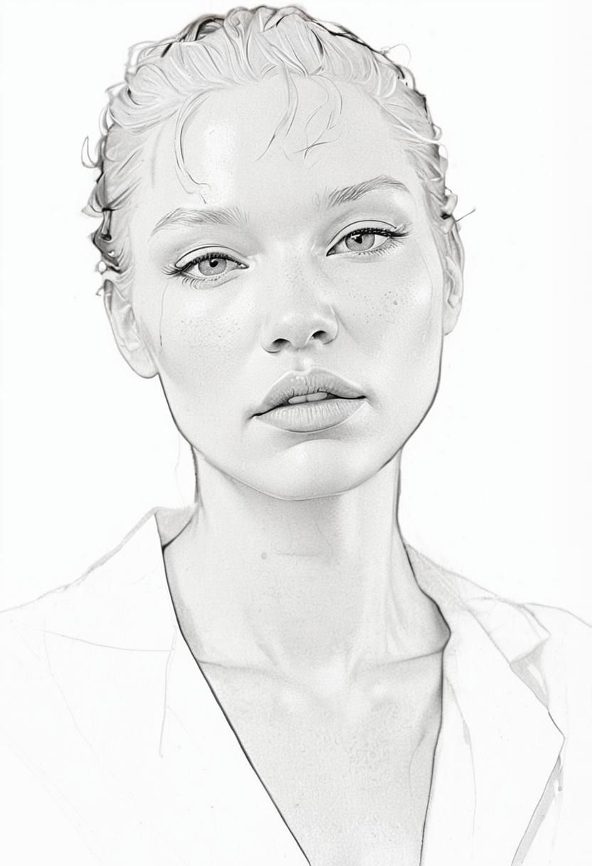 Gorgeous Woman Portrait in Sienkiewicz Style