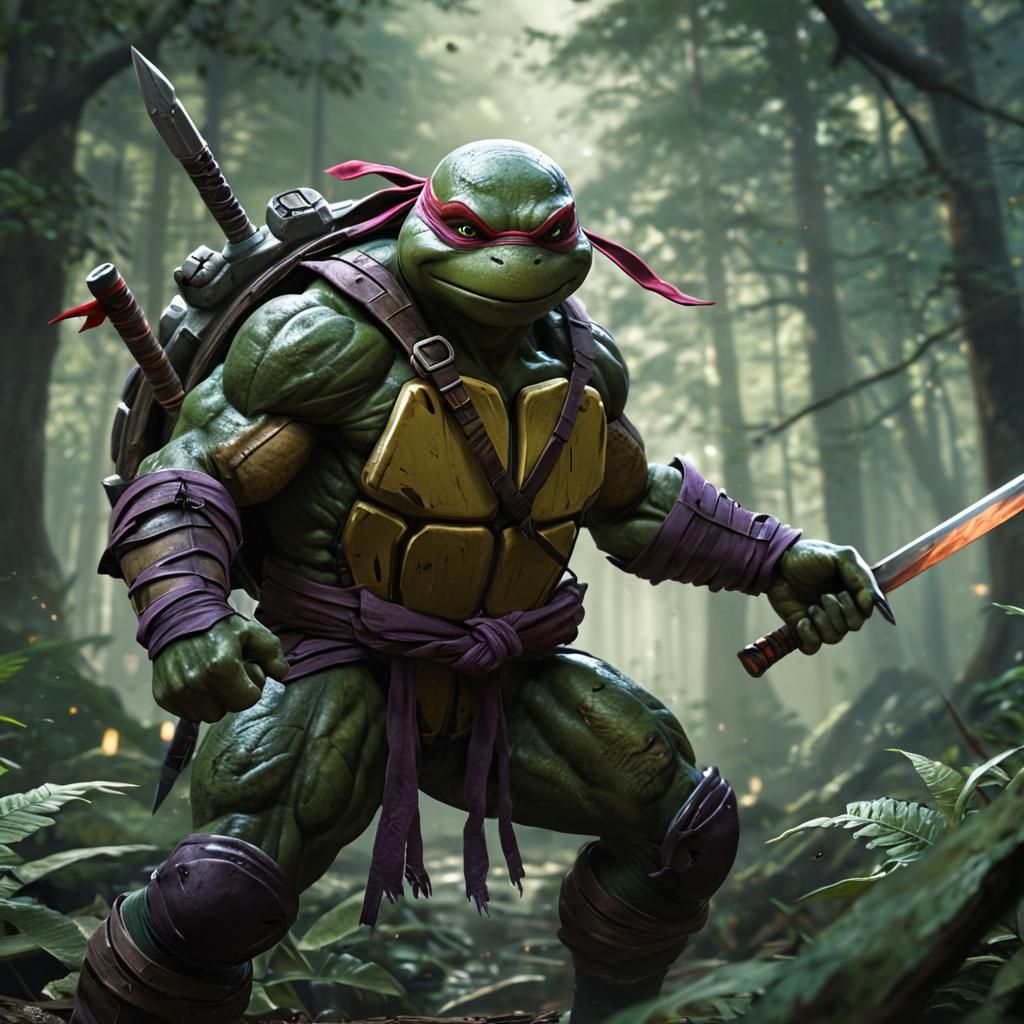Raphael TMNT in Dark Fantasy Style