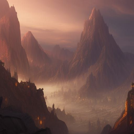 Detailed Matte Painting of Failed Men in Deep Color