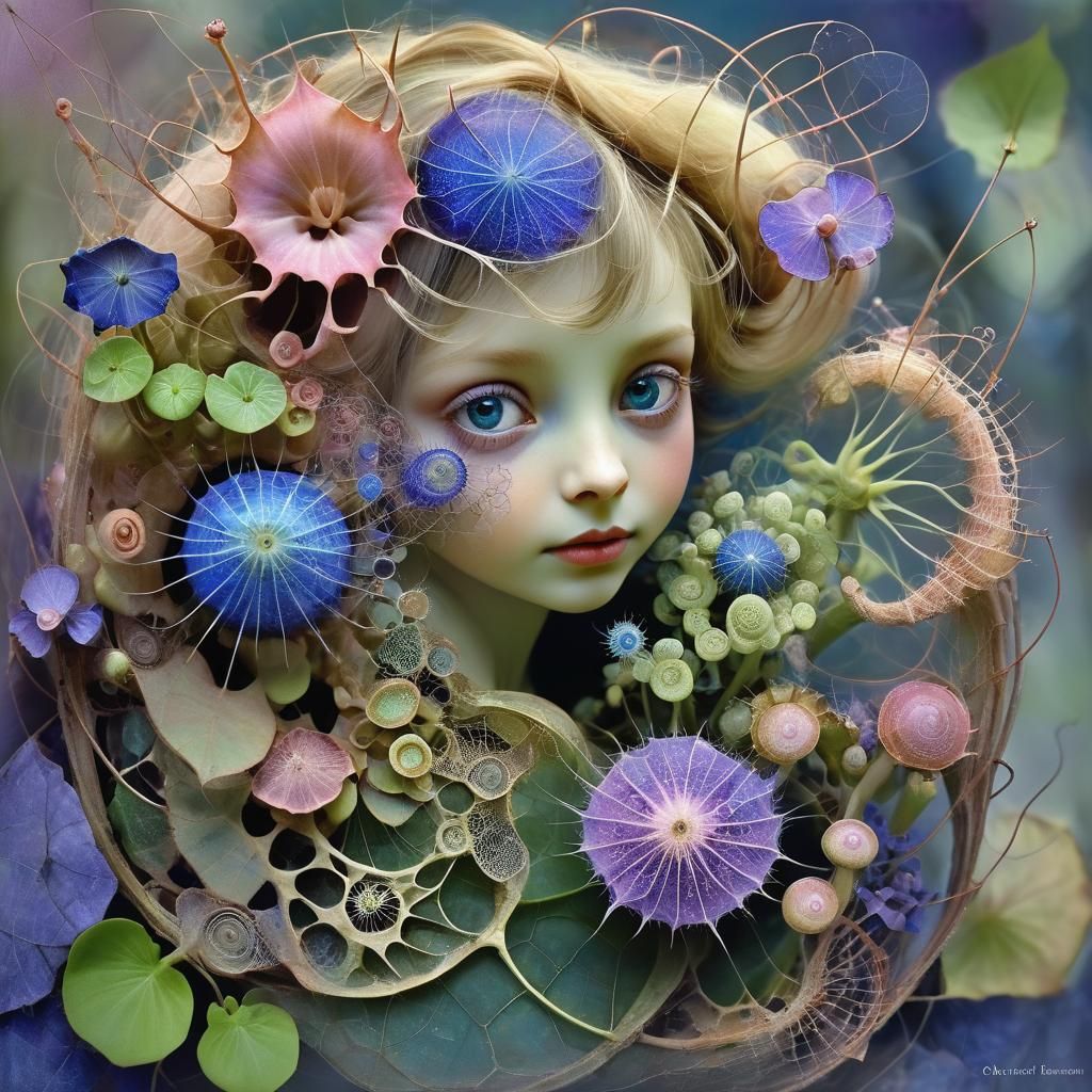 Surreal Whimsical Masterpiece of Fantastical Flowers