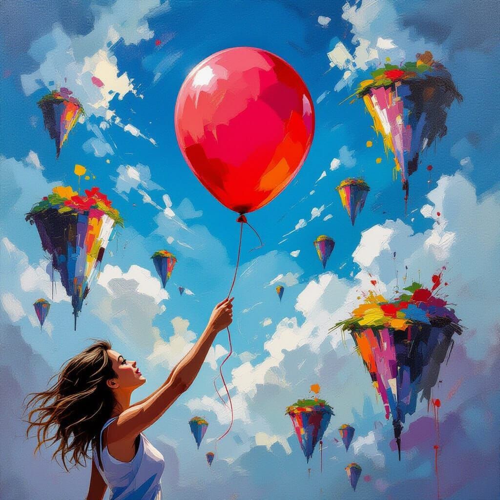 Absract Floating Islands