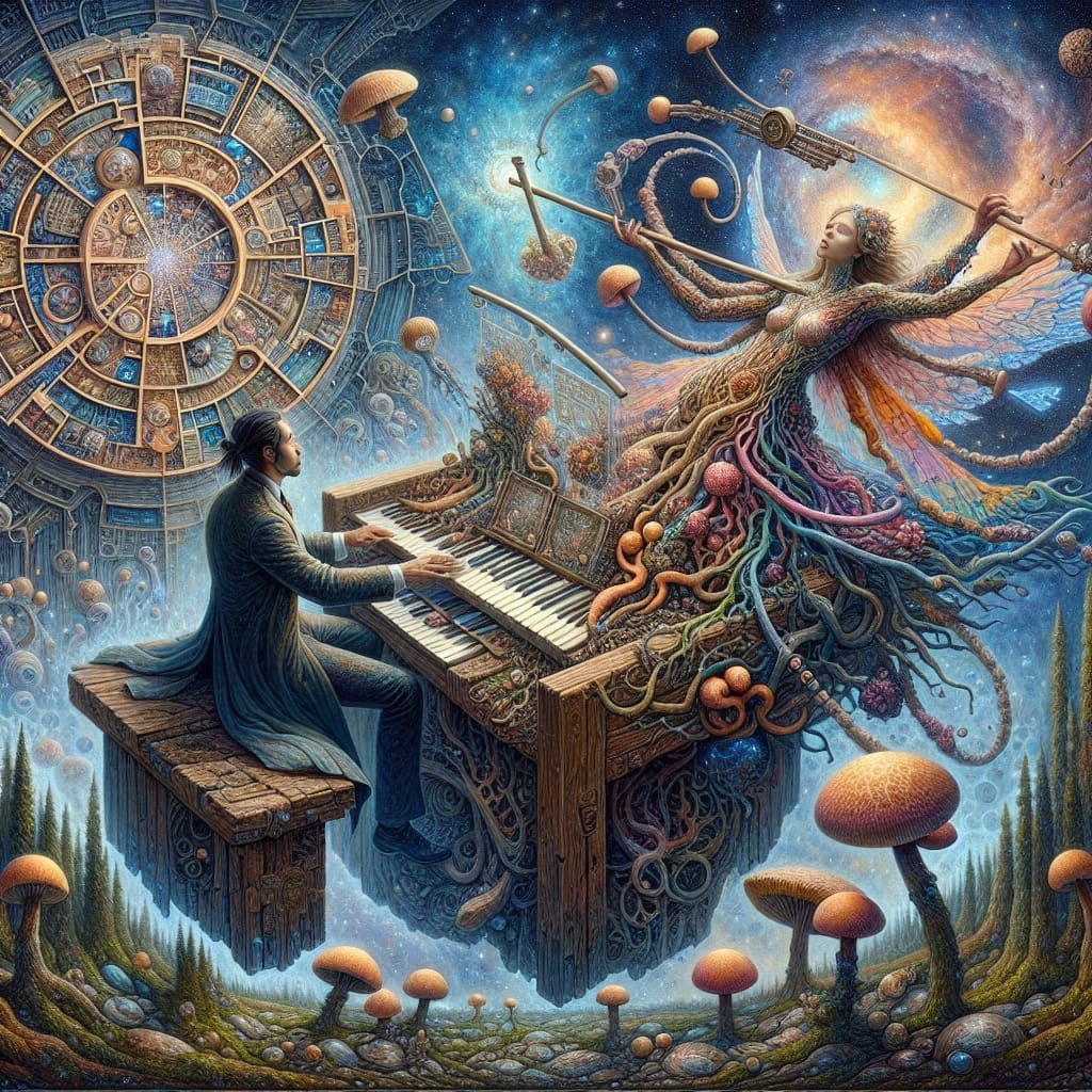 Ethereal Beings Compose Sonnets in Crystal Forest