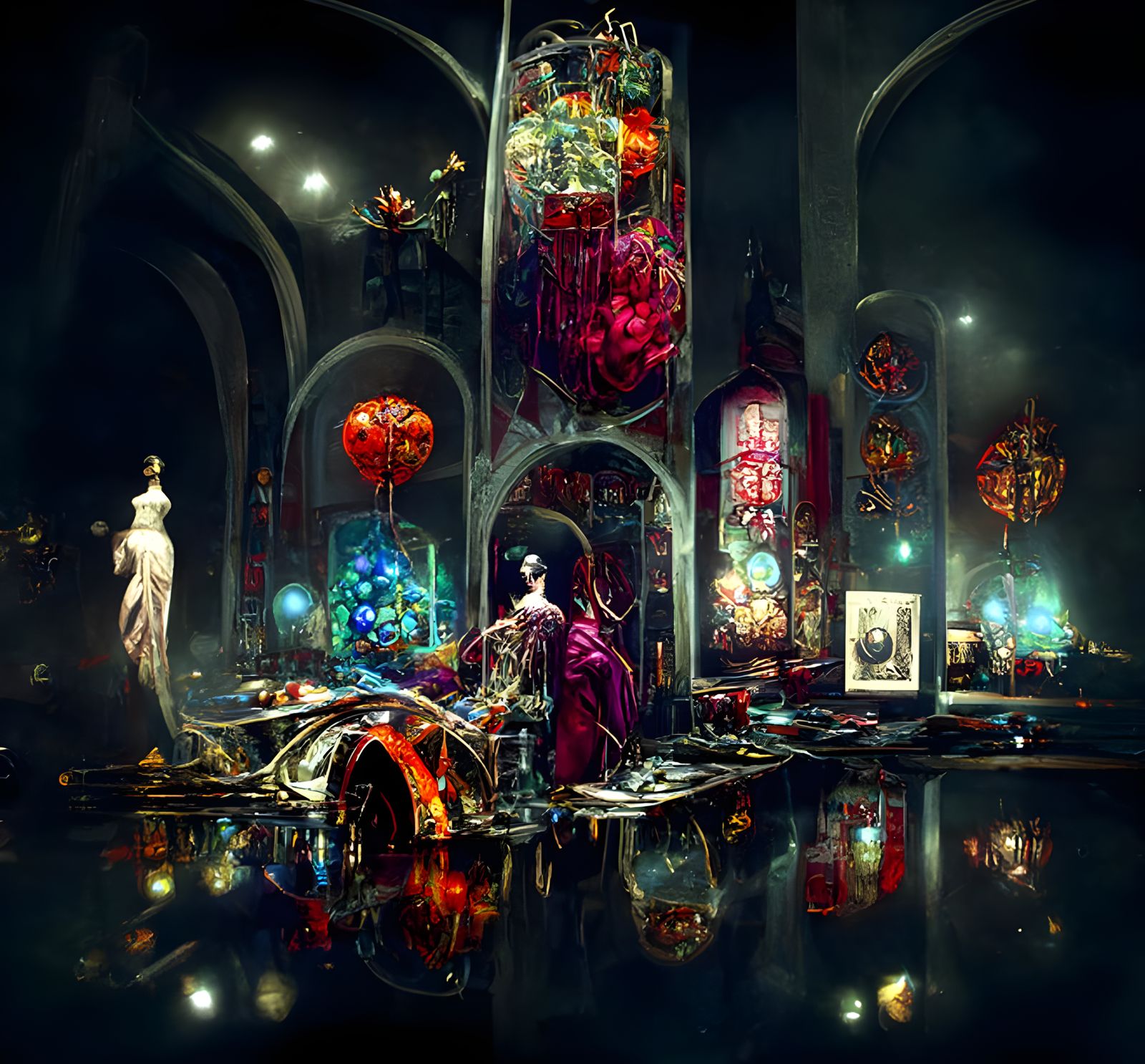 Biopunk Apothecary with Stained Glass Details