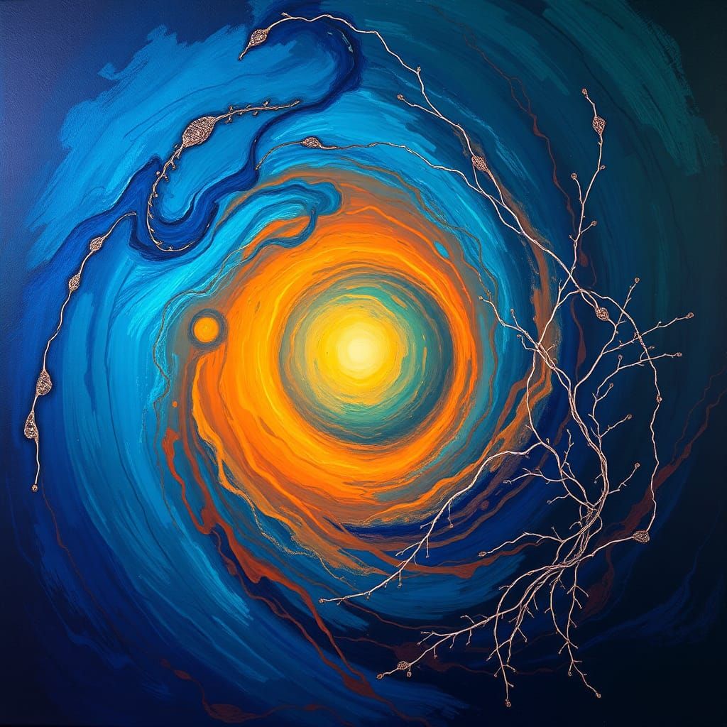 Ethereal Vortex Dream Portal in Abstract Expressionism