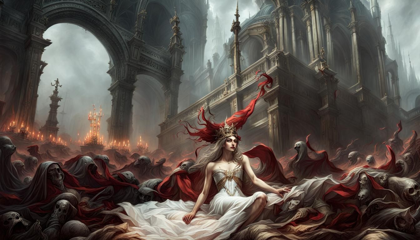 Aphrodite's Descent: A Gothic Horror Vision