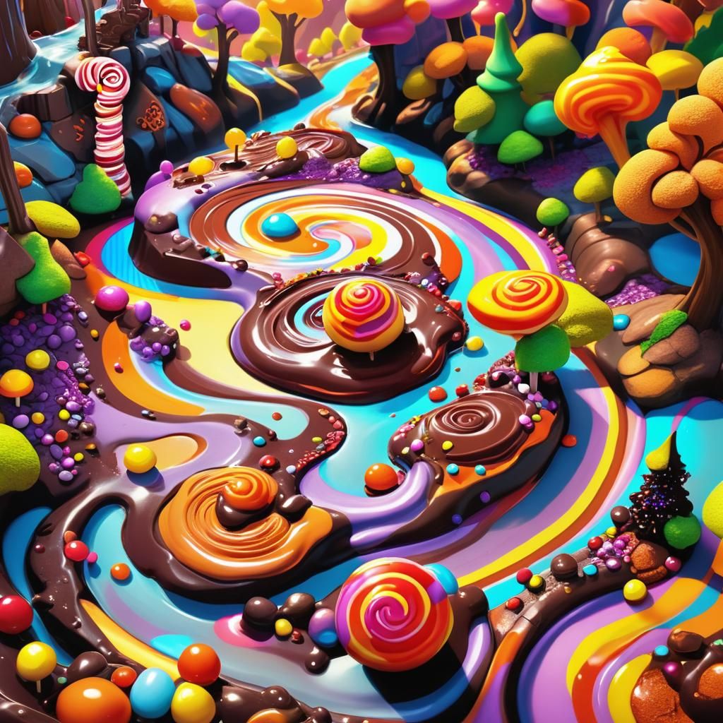 Whimsical Chocolate Factory on Rocky Road Island