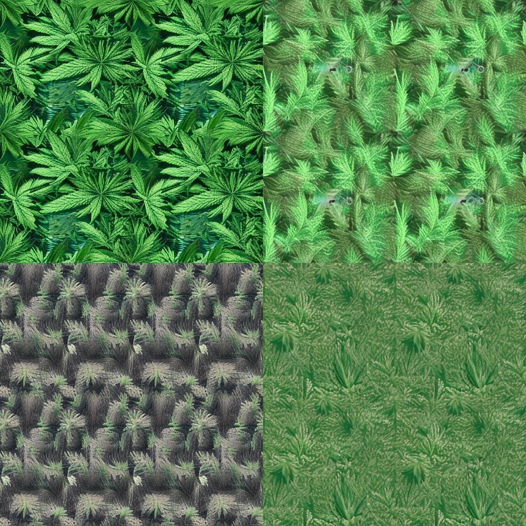 Seamless Marijuana Grass Forest Texture