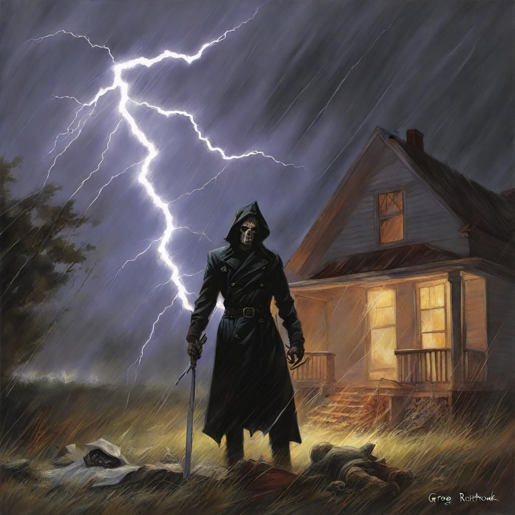 Sinister Lightning Strike Inspired by Dark Fantasy