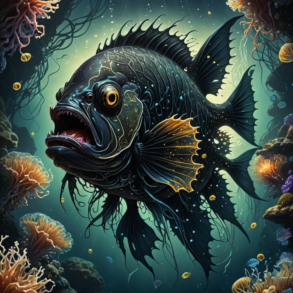 Black devil fish.