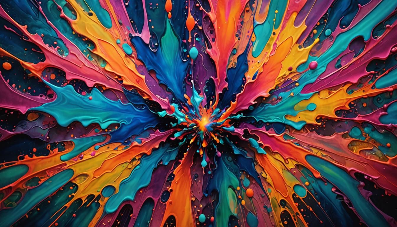 Kaleidoscope of Iridescent Colors: Surrealist Dreamscape