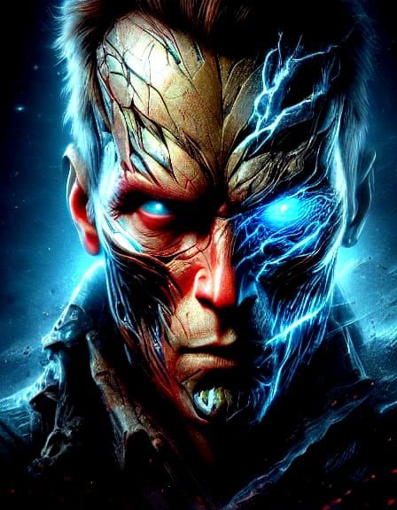 Ominous Alchemist in Dramatic Chiaroscuro Light