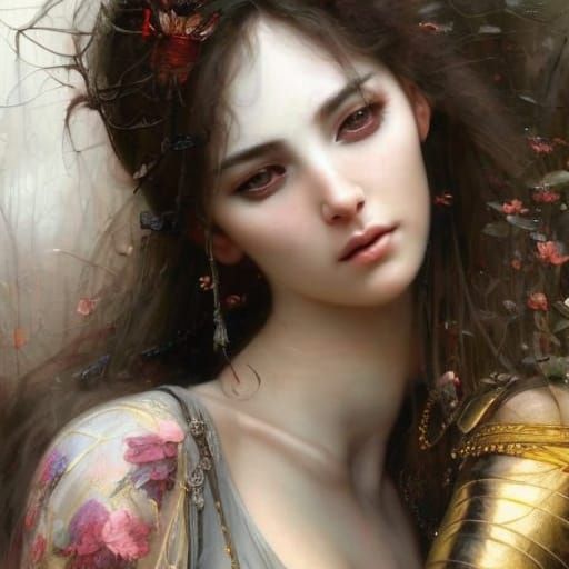 Demonic Sisters in Loving Embrace: A Detailed Portrait