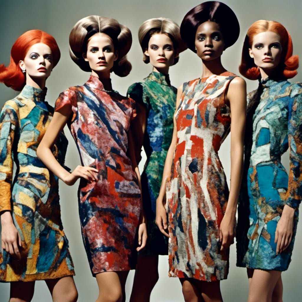 Abstract Expressionist Dresses Worn by Supermodels