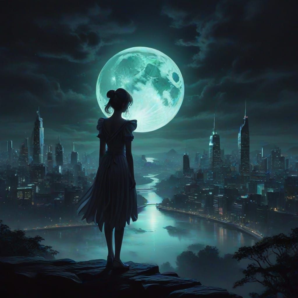 Sailor Moon in Whimsical Dark Fantasy