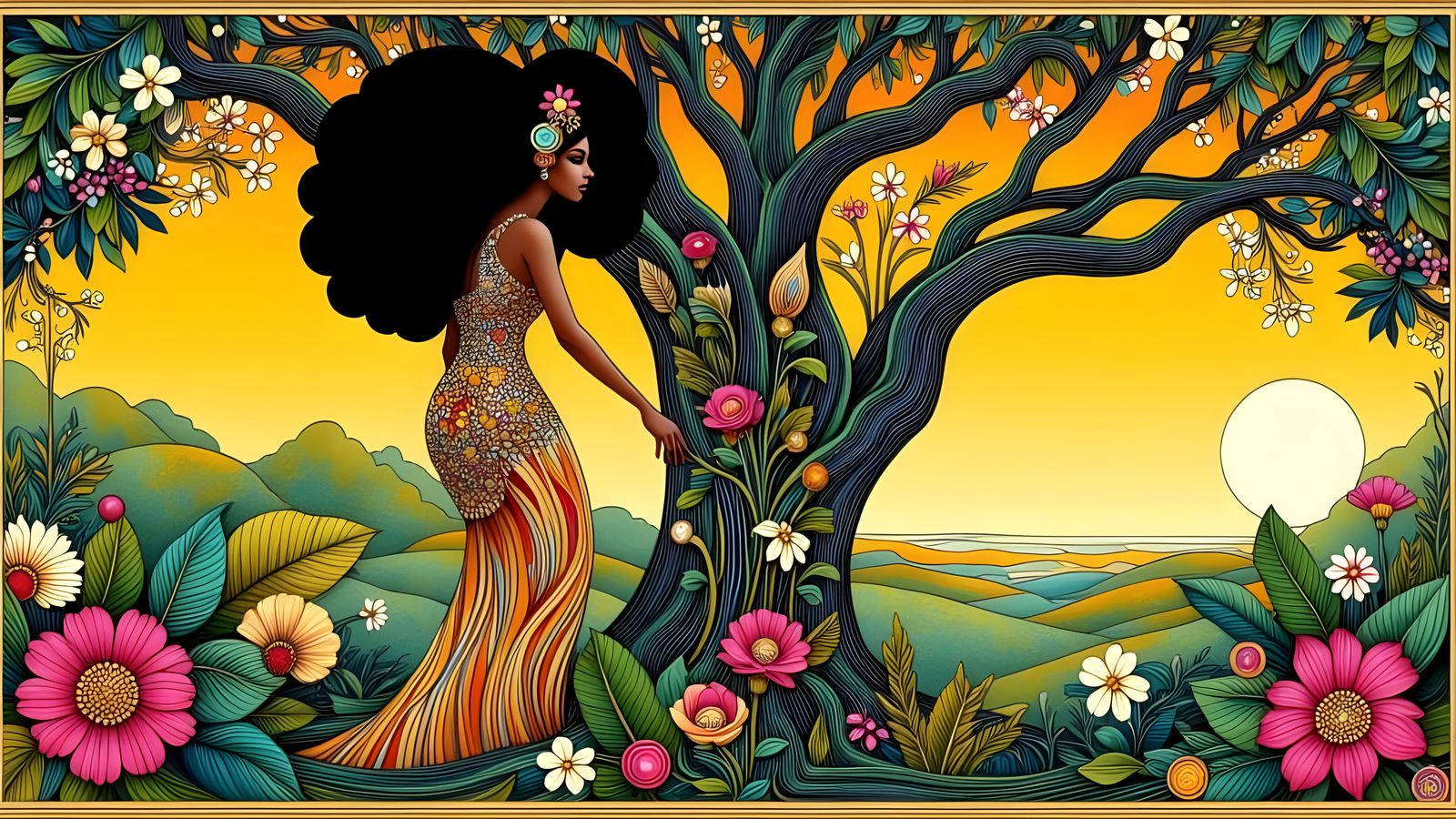 Paying her respects to Tree of Life