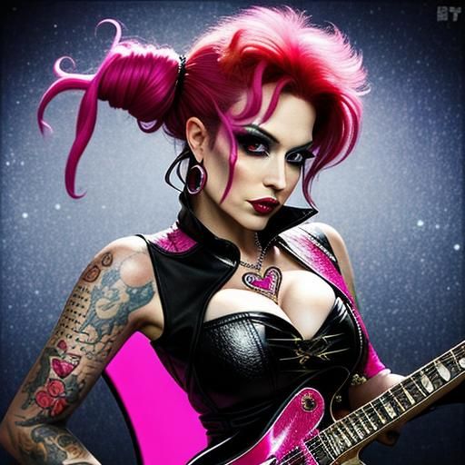 Pinky Tuscadero

A fiery spirit, a rock 'n' roll heart,
Pinky Tuscadero, right from the start.
Leather and lace, a rebel...
