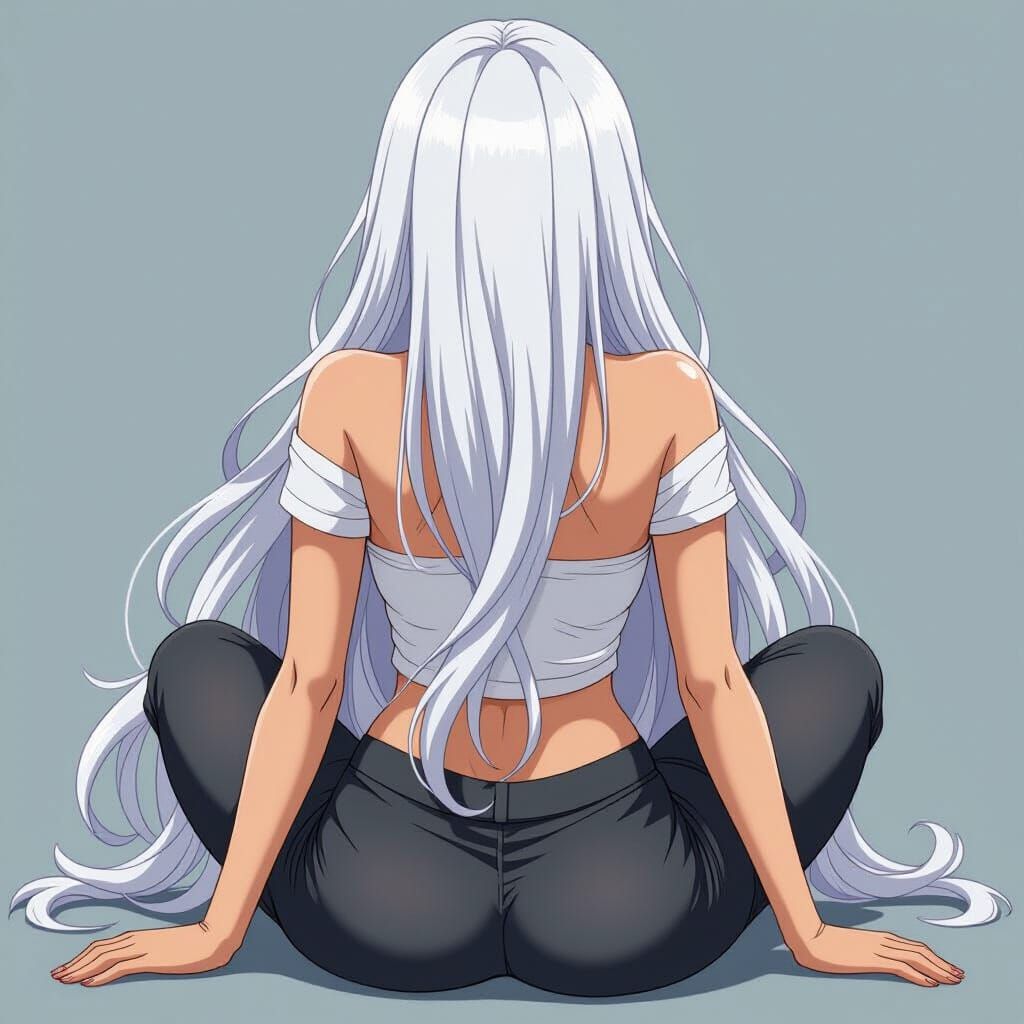 Anime Girl with Voluptuous Figure, Digital Art