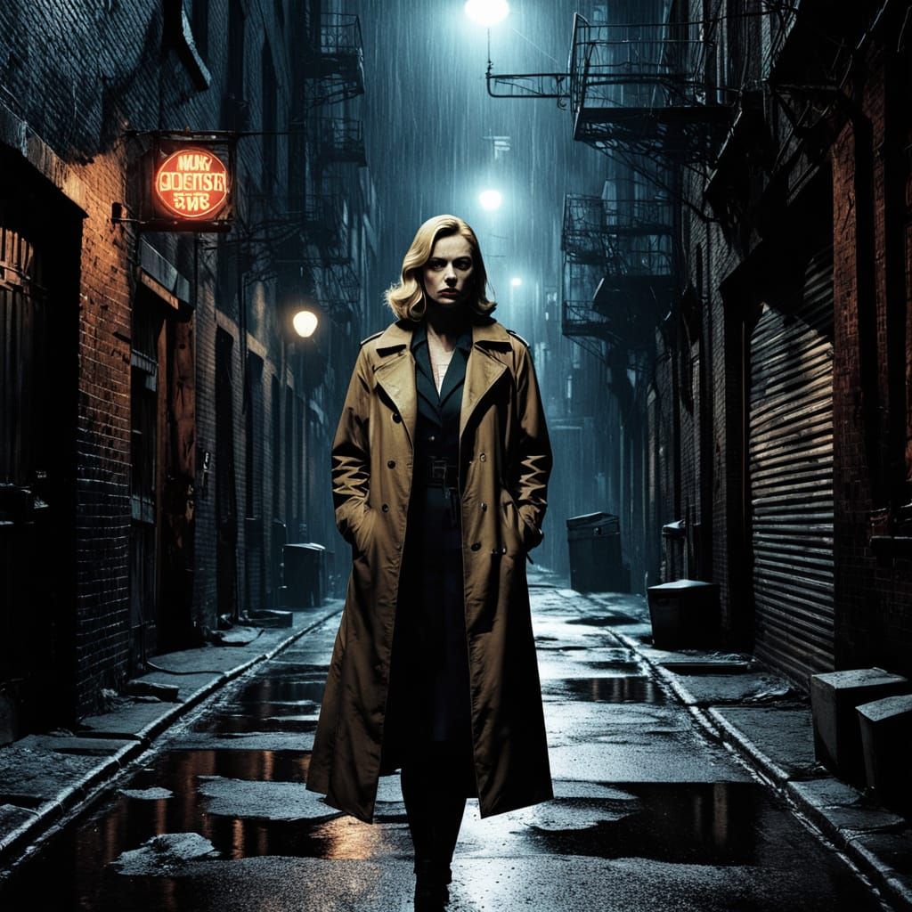 Karen Page in Noir Comic Book Style