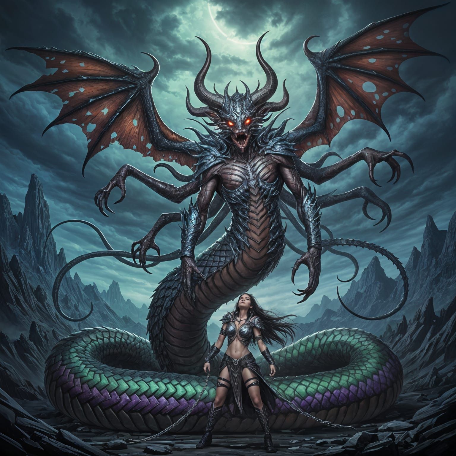 Dark Fantasy Creation in Luis Royo Style