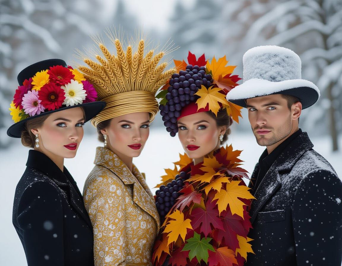 Spring, Summer, Autumn, Winter - a year in hats