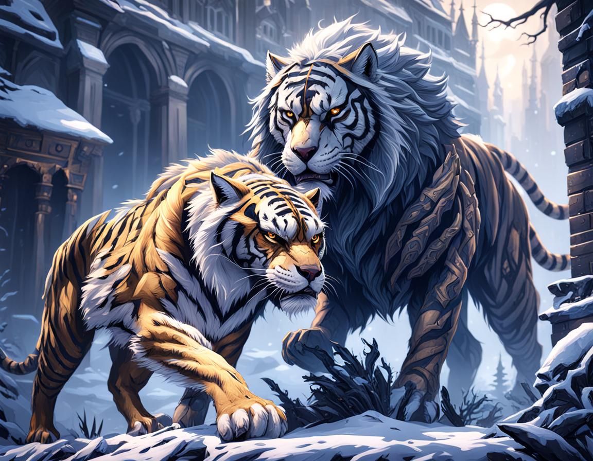 Fantasy Assassin and Sabertooth Tiger Companion