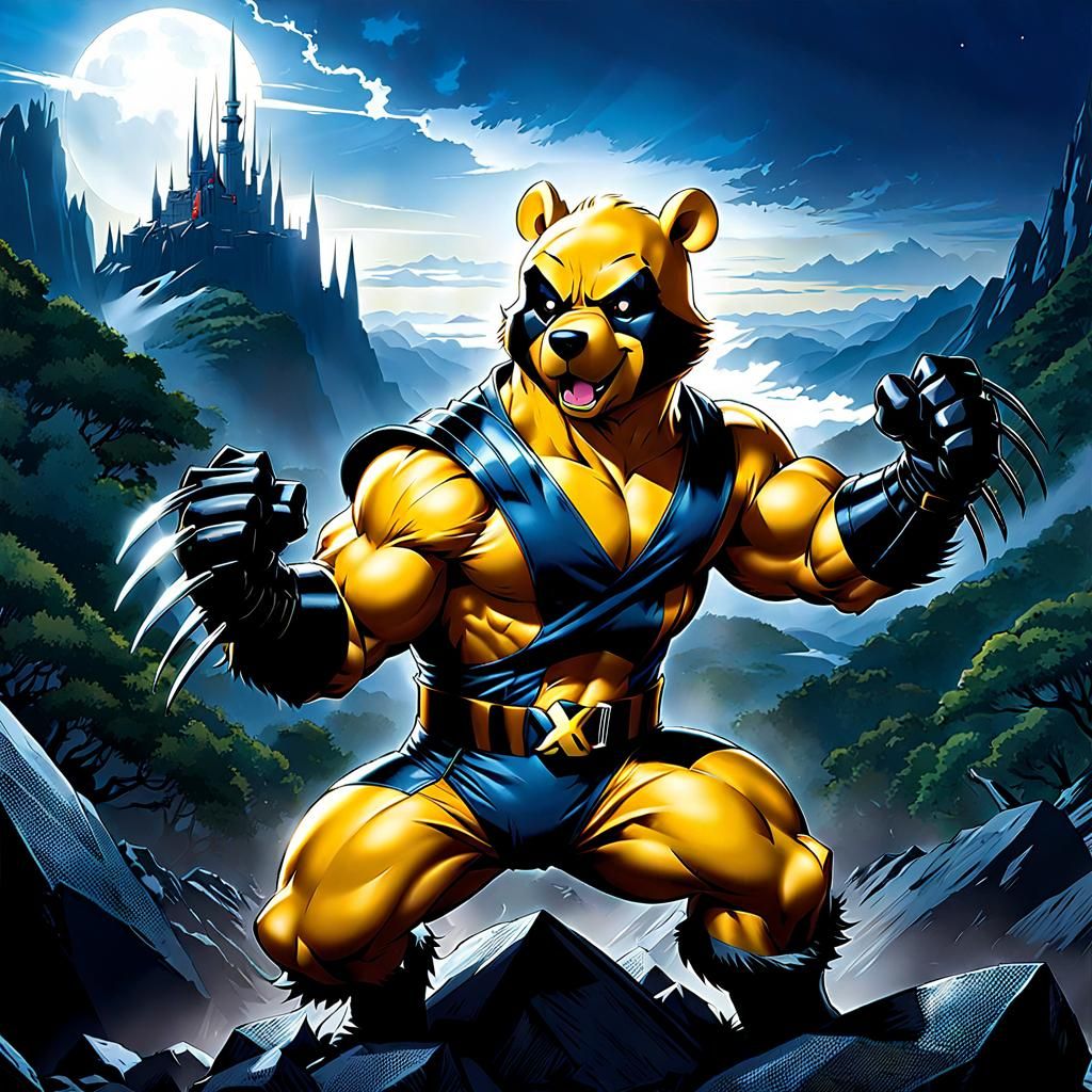 Winnie the Pooh as wolverine