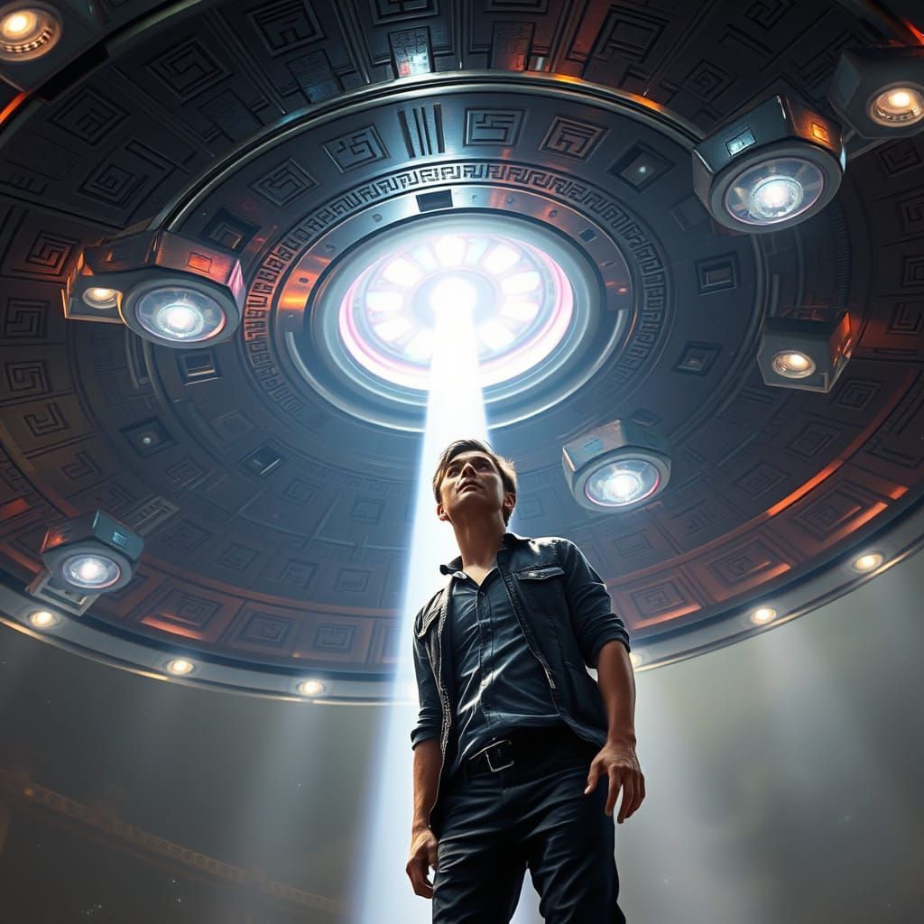 Man Lifted by UFO Tractor Beam into Alien Saucer