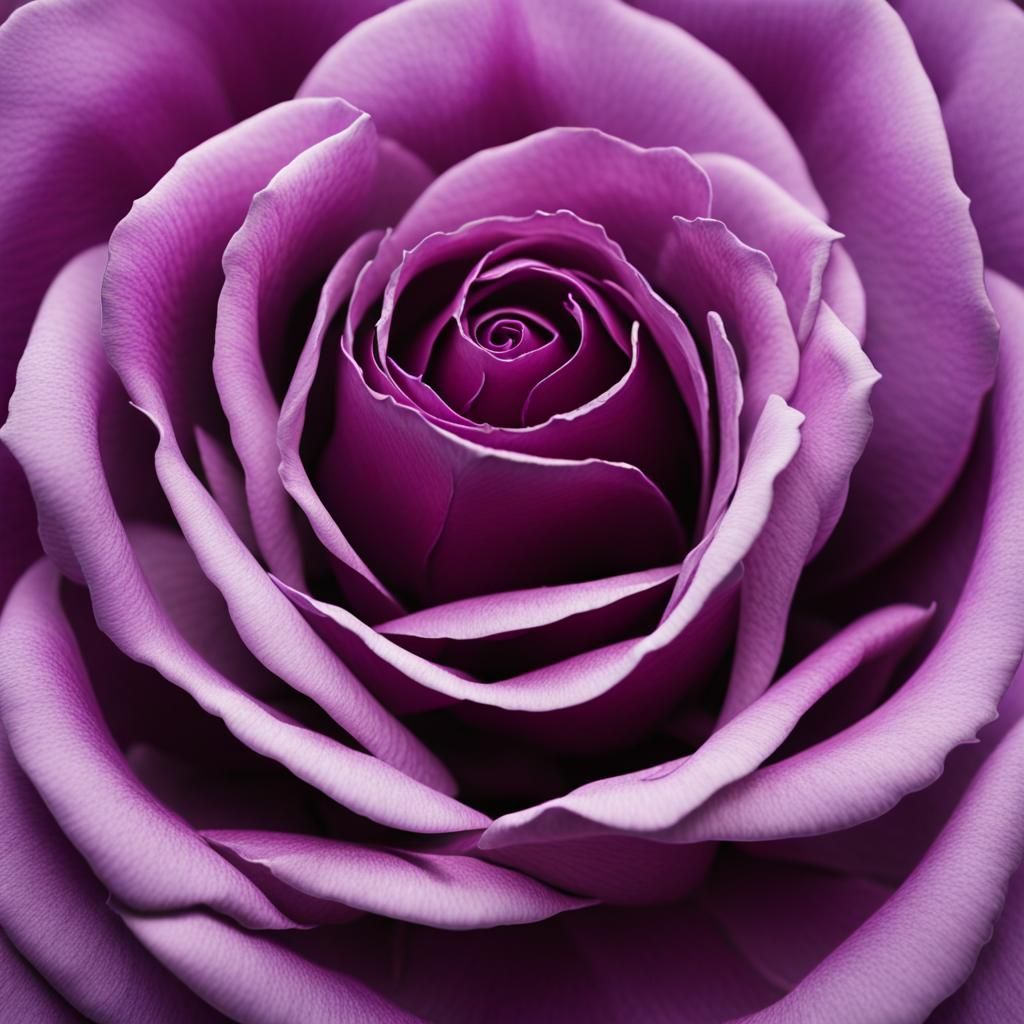 Photorealistic Purple Rose with Velvety Petals