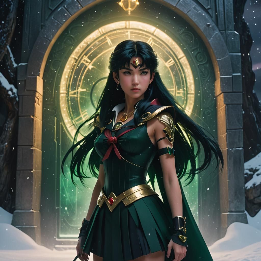 Sailor Pluto at the Time-Space Door