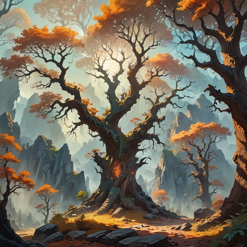 Mystical Mountain Range Digital Painting in Unreal Engine 5 ...