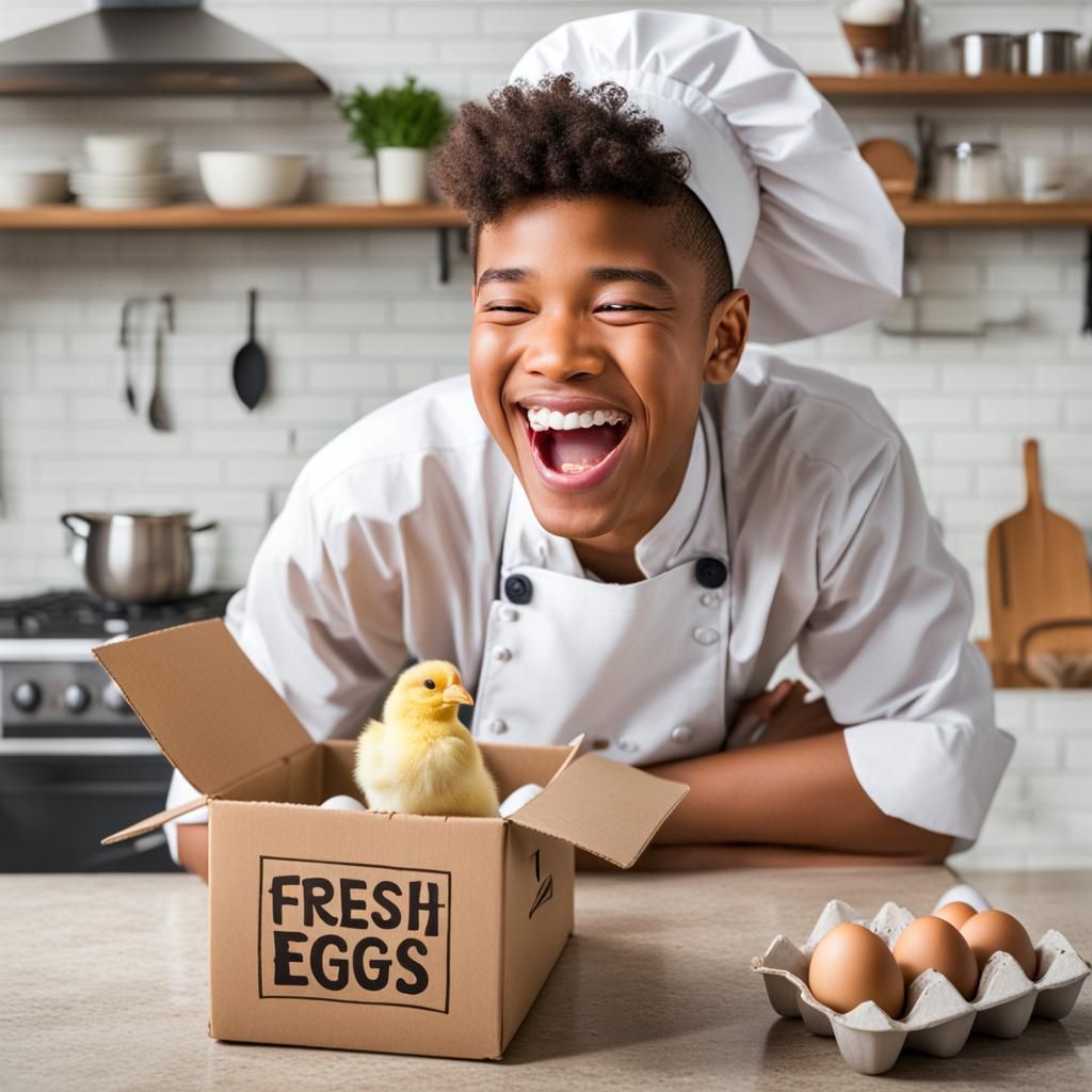 Chef's Surprise: Chick Hatches in Kitchen
