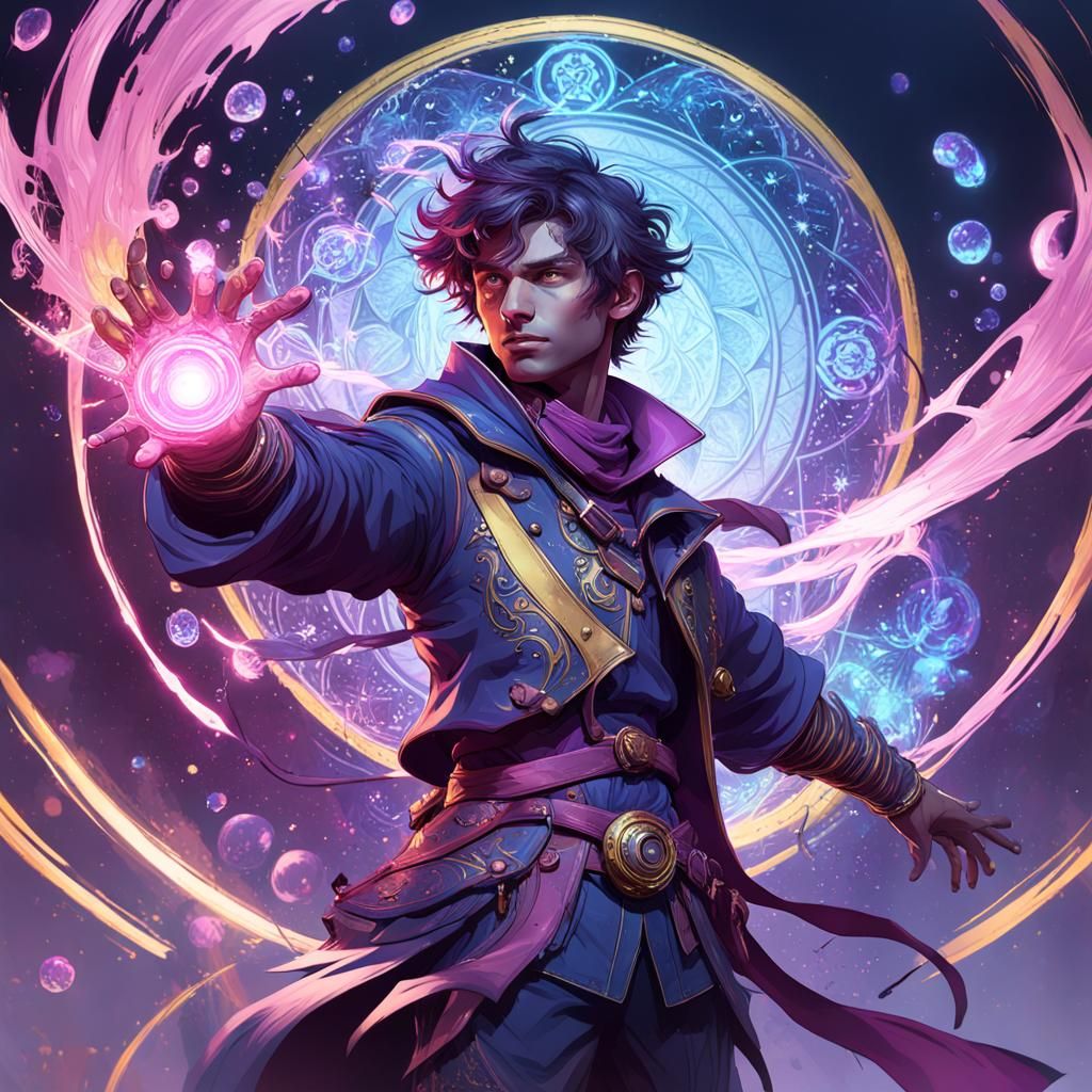 Magical Boy in Dark Fantasy Concept Art