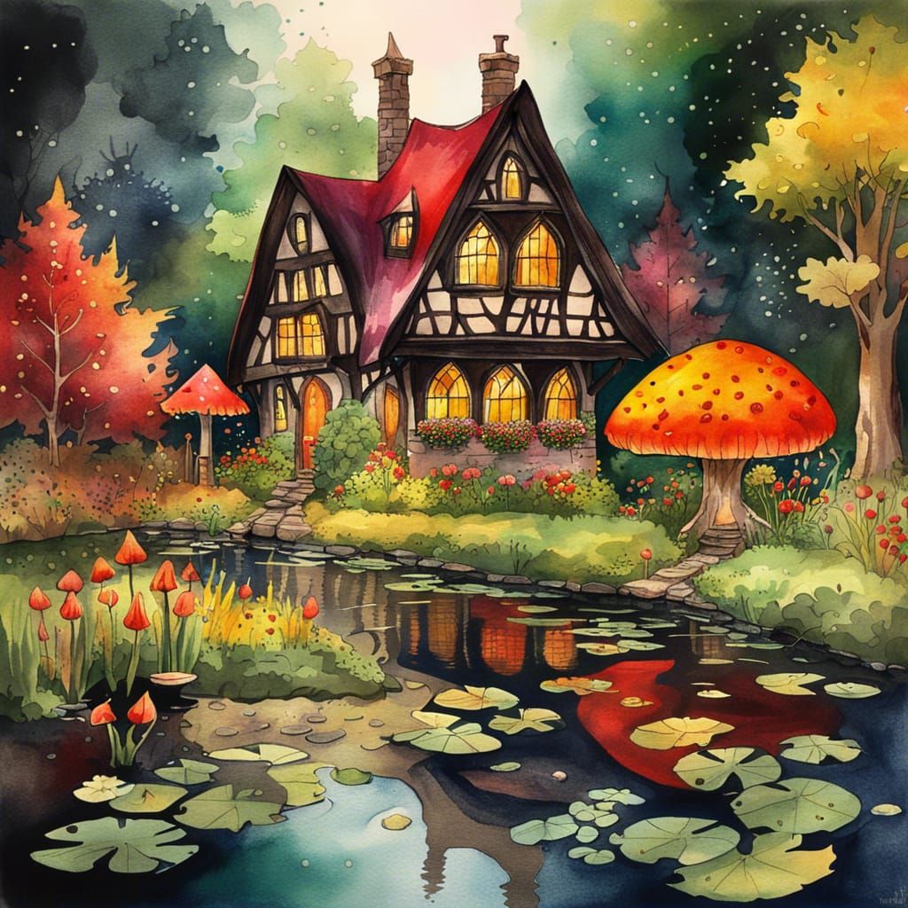 Fairytale Cottage Garden in High Gothic Style