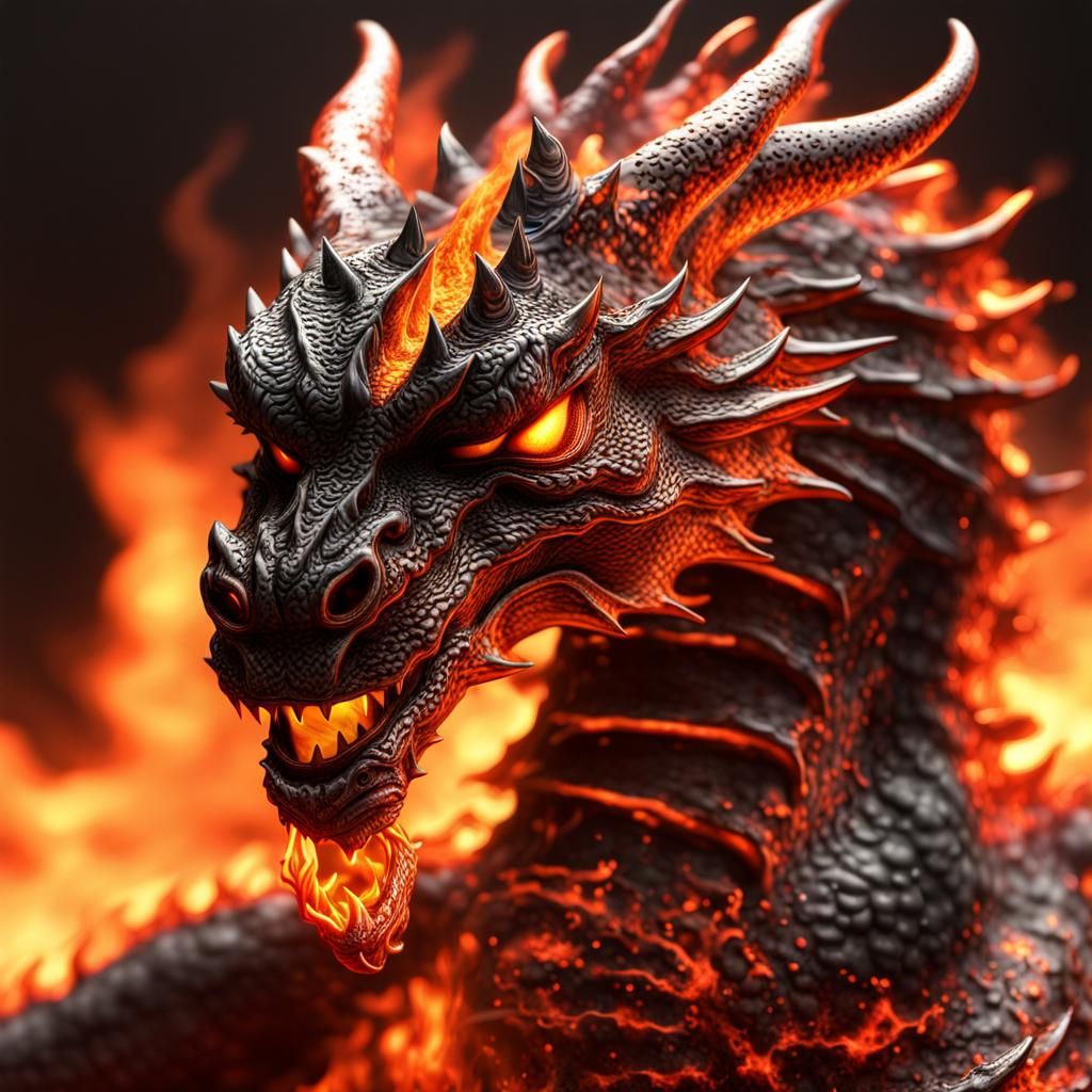 Molten lava dragon